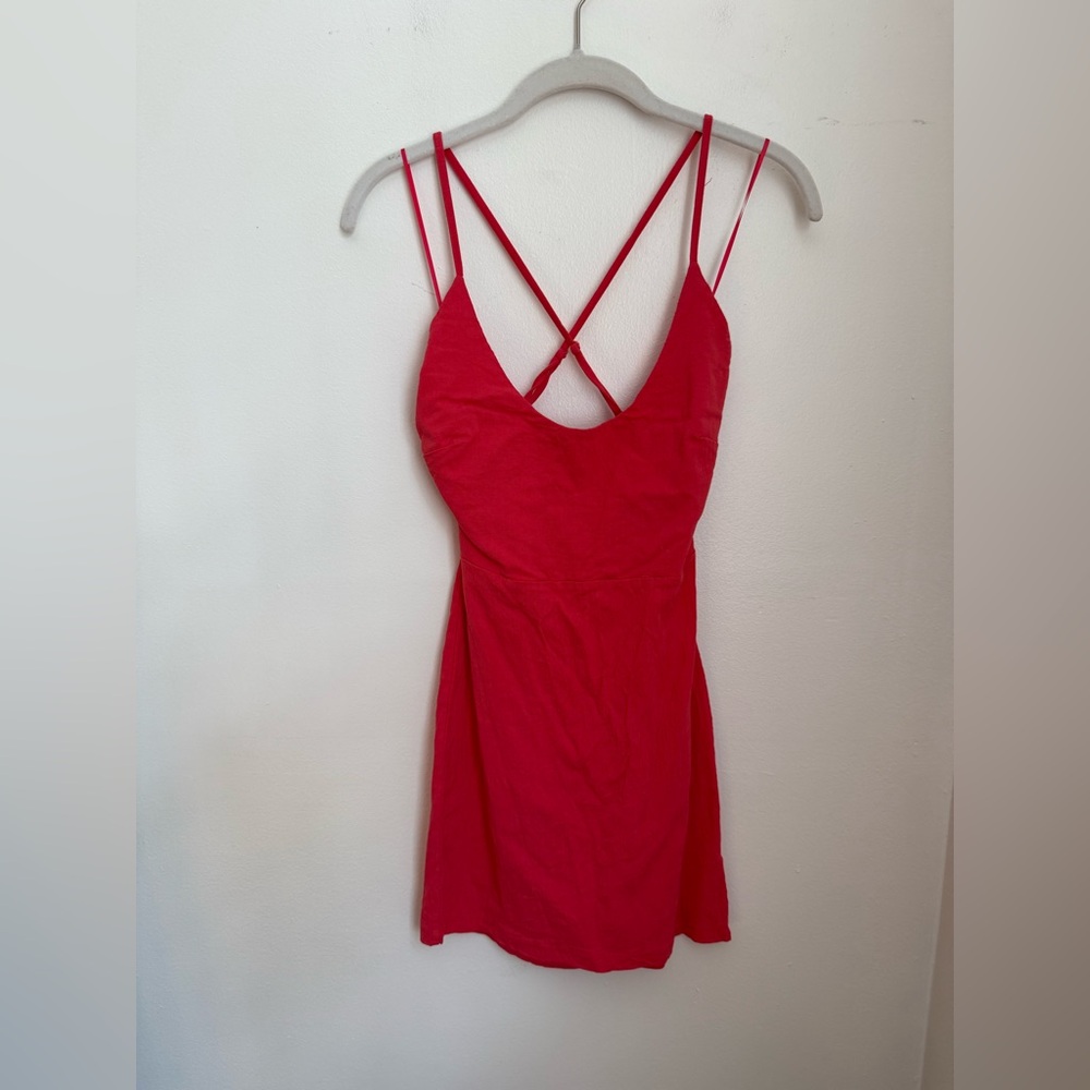 Free People Red Strappy Mini Dress Small